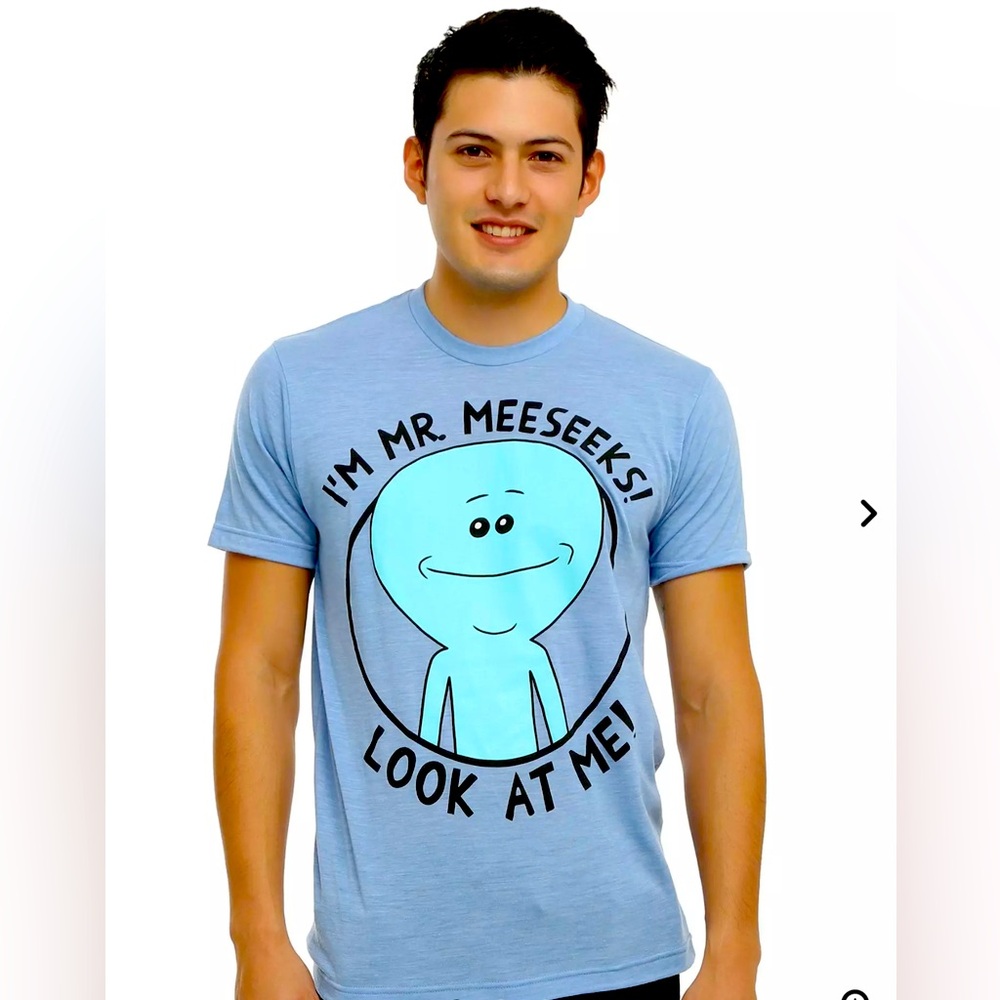Rick And Morty Mr. Meeseeks Pop Culture T-Shirt - Size Medium Unisex